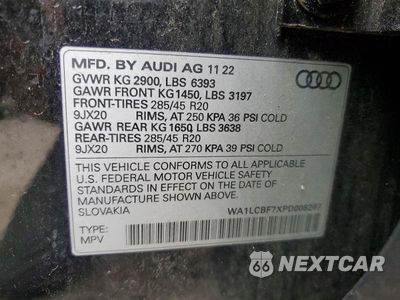 Zdjęcie 13 z 13 samochodu: 2023 AUDI Q7 PREMIUM PLUS VIN:WA1LCBF7XPD008267 - miniatura