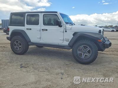 Czwarte zdjęcie samochodu z boku: 2018 JEEP WRANGLER UNLIMITED SPORT VIN:1C4HJXDG8JW124564 - miniatura