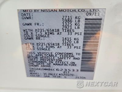 Zdjęcie 13 z 13 samochodu: 2014 NISSAN PATHFINDER SV VIN:5N1AR2MM8EC623533 - miniatura