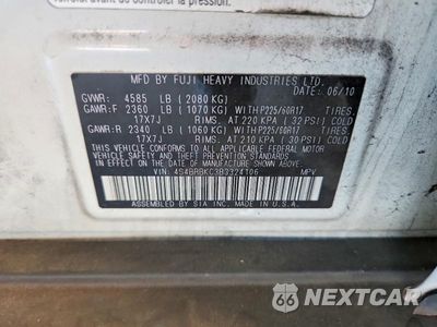 Zdjęcie 13 z 13 samochodu: 2011 SUBARU OUTBACK 2.5I LIMITED VIN:4S4BRBKC3B3324106 - miniatura