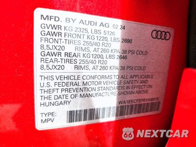 Zdjęcie 13 z 13 samochodu: 2024 AUDI Q3 PREMIUM PLUS S LINE 45 VIN:WA1EECF37R1108076 - miniatura
