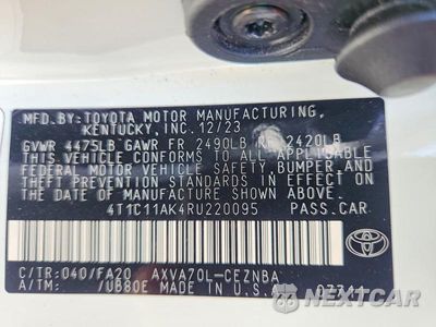 Zdjęcie 13 z 13 samochodu: 2024 TOYOTA CAMRY LE VIN:4T1C11AK4RU220095 - miniatura