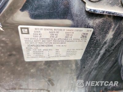 Zdjęcie 13 z 13 samochodu: 2017 CHEVROLET EQUINOX PREMIER VIN:2GNFLGE37H6123544 - miniatura