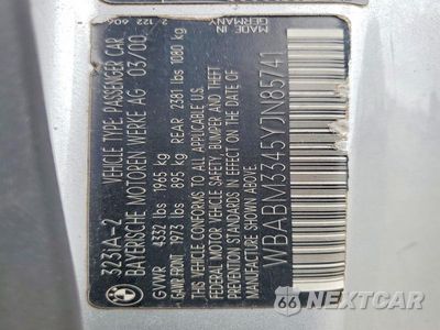 Zdjęcie 12 z 12 samochodu: 2000 BMW 323 CI VIN:WBABM3345YJN85741 - miniatura