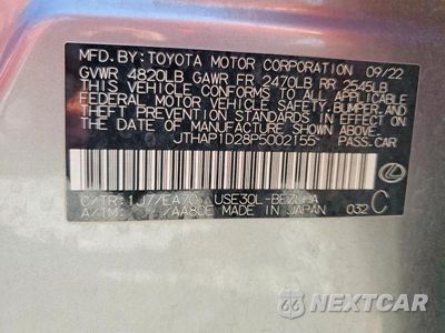 Zdjęcie 13 z 13 samochodu: 2023 LEXUS IS 500 F SPORT PERFORMANCE PREMIUM VIN:JTHAP1D28P5002155 - miniatura