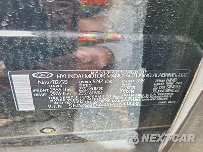 Zdjęcie 12 z 12 samochodu: 2023 HYUNDAI SANTA FE SEL VIN:5NMS2DAJ2PH641338 - miniatura