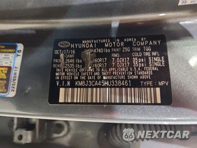 Zdjęcie 13 z 13 samochodu: 2017 HYUNDAI TUCSON SE VIN:KM8J3CA45HU338461 - miniatura