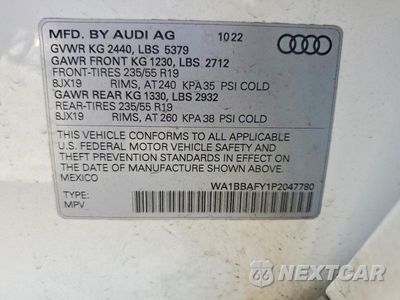 Zdjęcie 12 z 12 samochodu: 2023 AUDI Q5 PREMIUM PLUS 40 VIN:WA1BBAFY1P2047780 - miniatura
