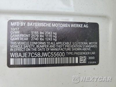 Zdjęcie 12 z 12 samochodu: 2018 BMW 540 XI VIN:WBAJE7C58JWC55600 - miniatura