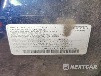 Zdjęcie 13 z 13 samochodu: 2010 AUDI Q5 PREMIUM PLUS VIN:WA1LKAFP7AA068870 - miniatura