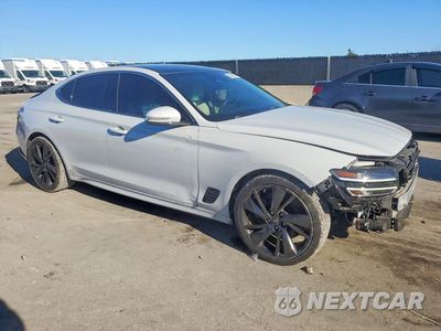Czwarte zdjęcie samochodu z boku: 2022 GENESIS G70 3.3T STANDARD VIN:KMTG54TE2NU083978 - miniatura