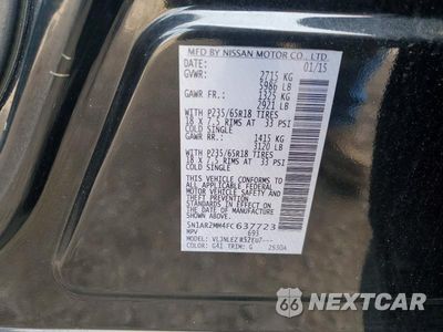 Zdjęcie 13 z 13 samochodu: 2015 NISSAN PATHFINDER SV VIN:5N1AR2MM4FC637723 - miniatura