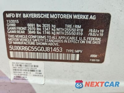 Zdjęcie 13 z 13 samochodu: 2016 BMW X5 XDRIVE50I VIN:5UXKR6C55G0J81453 - miniatura