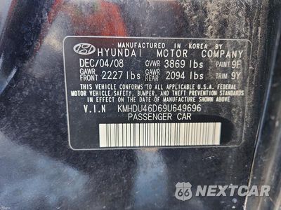 Zdjęcie 12 z 12 samochodu: 2009 HYUNDAI ELANTRA SE VIN:KMHDU46D69U649696 - miniatura