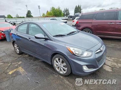 Czwarte zdjęcie samochodu z boku: 2013 HYUNDAI ACCENT GLS VIN:KMHCU4AE8DU322737 - miniatura