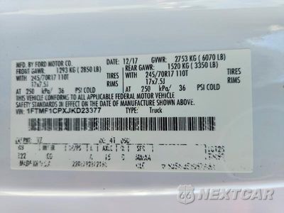 Zdjęcie 12 z 12 samochodu: 2018 FORD F150 VIN:1FTMF1CPXJKD23377 - miniatura