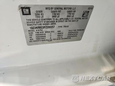 Zdjęcie 12 z 12 samochodu: 2015 CHEVROLET SILVERADO K1500 LT VIN:1GCVKREC0FZ288257 - miniatura