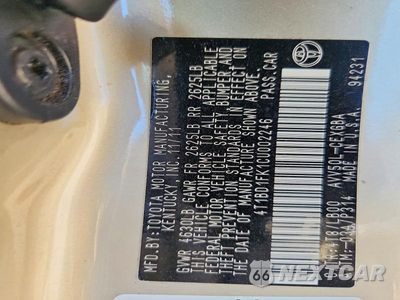 Zdjęcie 12 z 12 samochodu: 2012 TOYOTA CAMRY HYBRID XLE VIN:4T1BD1FK1CU002246 - miniatura
