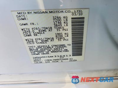 Zdjęcie 13 z 13 samochodu: 2010 NISSAN TITAN SE VIN:1N6AA0EC6AN316413 - miniatura