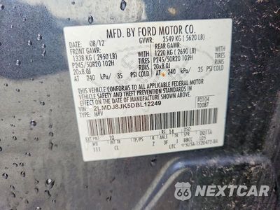 Zdjęcie 13 z 13 samochodu: 2013 LINCOLN MKX VIN:2LMDJ8JK5DBL12249 - miniatura