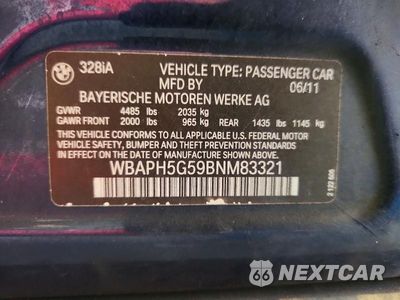 Zdjęcie 13 z 13 samochodu: 2011 BMW 328 I SULEV VIN:WBAPH5G59BNM83321 - miniatura