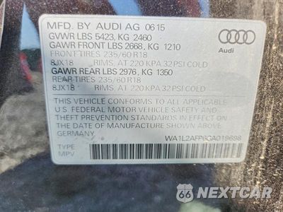 Zdjęcie 13 z 13 samochodu: 2016 AUDI Q5 PREMIUM PLUS VIN:WA1L2AFP6GA019698 - miniatura