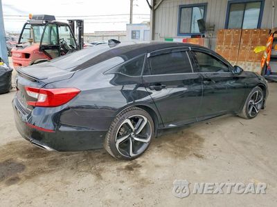 Trzecie zdjęcie samochodu z tyłu: 2018 HONDA ACCORD SPORT VIN:1HGCV1F39JA183997 - miniatura