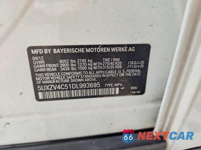 Zdjęcie 12 z 12 samochodu: 2013 BMW X5 XDRIVE35I VIN:5UXZV4C51DL993695 - miniatura
