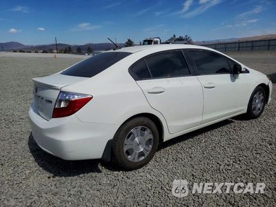 Trzecie zdjęcie samochodu z tyłu: 2012 HONDA CIVIC HYBRID VIN:JHMFB4F25CS007876 - miniatura