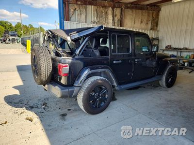 Trzecie zdjęcie samochodu z tyłu: 2021 JEEP WRANGLER UNLIMITED SAHARA VIN:1C4HJXEGXMW736994 - miniatura