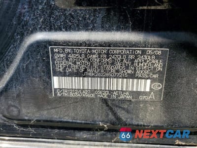 Zdjęcie 12 z 12 samochodu: 2008 LEXUS IS 250 BASE VIN:JTHBK262285077215 - miniatura