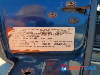 Zdjęcie 12 z 12 samochodu: 1999 CHEVROLET SILVERADO K1500 VIN:2GCEK19T0X1112122 - miniatura