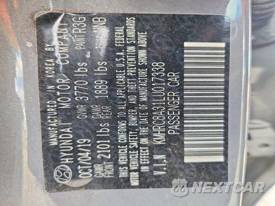 Zdjęcie 12 z 12 samochodu: 2020 HYUNDAI VENUE SEL VIN:KMHRC8A31LU017338 - miniatura