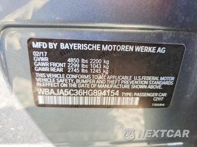 Zdjęcie 12 z 12 samochodu: 2017 BMW 530 I VIN:WBAJA5C36HG894154 - miniatura