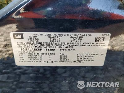 Zdjęcie 12 z 12 samochodu: 2015 CHEVROLET EQUINOX LS VIN:2GNALAEK8F1131399 - miniatura