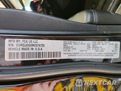 Zdjęcie 13 z 13 samochodu: 2021 DODGE DURANGO GT VIN:1C4RDJDG0MC574725 - miniatura