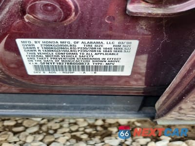 Zdjęcie 13 z 13 samochodu: 2008 HONDA PILOT VP VIN:5FNYF18278B050873 - miniatura