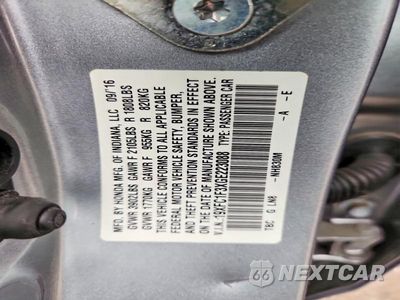 Zdjęcie 13 z 13 samochodu: 2016 HONDA CIVIC EX VIN:19XFC1F3XGE223088 - miniatura