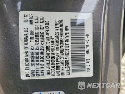 Zdjęcie 13 z 13 samochodu: 2012 HONDA ODYSSEY EXL VIN:5FNRL5H62CB101146 - miniatura