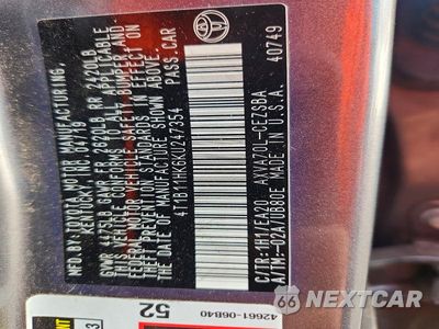 Zdjęcie 12 z 12 samochodu: 2019 TOYOTA CAMRY SE VIN:4T1B11HK6KU247354 - miniatura