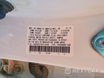 Zdjęcie 12 z 12 samochodu: 2015 HONDA ACCORD SPORT VIN:1HGCR2F53FA114466 - miniatura
