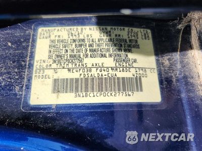 Zdjęcie 12 z 12 samochodu: 2012 NISSAN VERSA 1.8 S VIN:3N1BC1CP0CK277567 - miniatura
