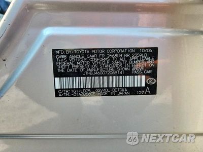 Zdjęcie 13 z 13 samochodu: 2007 LEXUS ES 350 VIN:JTHBJ46G072069141 - miniatura