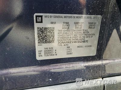 Zdjęcie 12 z 12 samochodu: 2019 CHEVROLET EQUINOX LT VIN:3GNAXKEV4KS524870 - miniatura