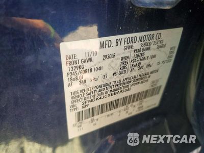 Zdjęcie 14 z 14 samochodu: 2011 FORD EDGE SEL VIN:2FMDK4JCXBBA52342 - miniatura