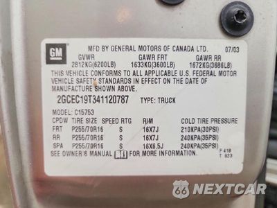 Zdjęcie 12 z 12 samochodu: 2004 CHEVROLET SILVERADO C1500 VIN:2GCEC19T341120787 - miniatura