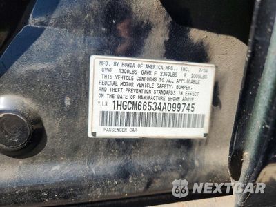 Zdjęcie 12 z 12 samochodu: 2004 HONDA ACCORD EX VIN:1HGCM66534A099745 - miniatura