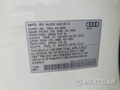 Zdjęcie 13 z 13 samochodu: 2014 AUDI Q7 PREMIUM PLUS VIN:WA1LMAFE0ED002299 - miniatura