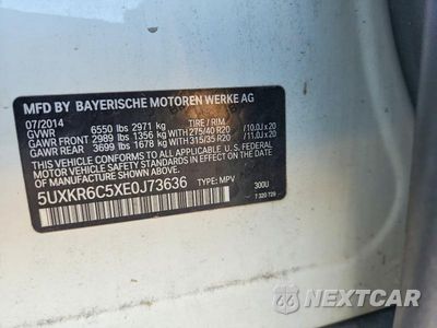 Zdjęcie 12 z 12 samochodu: 2014 BMW X5 XDRIVE50I VIN:5UXKR6C5XE0J73636 - miniatura