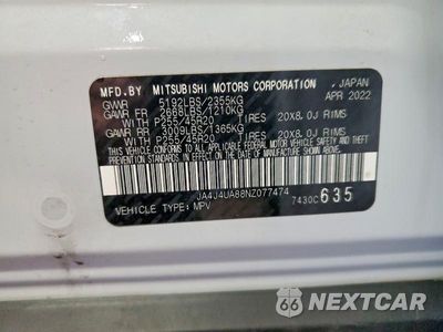 Zdjęcie 13 z 13 samochodu: 2022 MITSUBISHI OUTLANDER SE VIN:JA4J4UA88NZ077474 - miniatura
